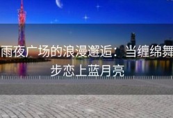 雨夜广场的浪漫邂逅：当缠绵舞步恋上蓝月亮
