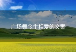 广场舞今生相爱的文案