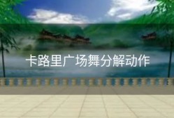 卡路里广场舞分解动作