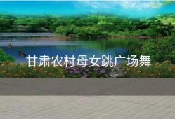 甘肃农村母女跳广场舞