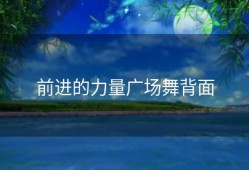 前进的力量广场舞背面