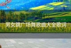 男女跳广场舞歌曲大全歌词
