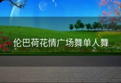 伦巴荷花情广场舞单人舞