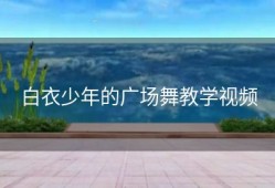 白衣少年的广场舞教学视频
