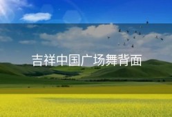 吉祥中国广场舞背面