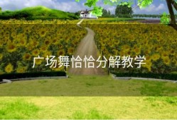 广场舞恰恰分解教学