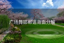 广场舞邯郸谣背面分解