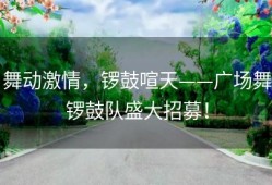 舞动激情，锣鼓喧天——广场舞锣鼓队盛大招募！