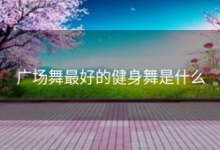 广场舞最好的健身舞是什么