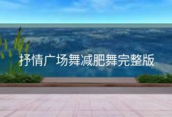 抒情广场舞减肥舞完整版