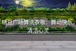 糖豆广场舞洗衣歌：舞动快乐，清洁心灵