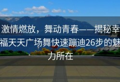 激情燃放，舞动青春——揭秘幸福天天广场舞快速蹦迪26步的魅力所在