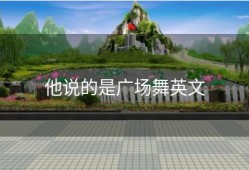 他说的是广场舞英文