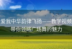 爱我中华韵律飞扬——教学视频带你领略广场舞的魅力