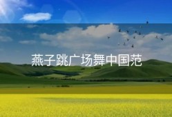 燕子跳广场舞中国范