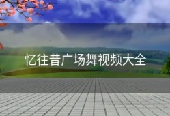 忆往昔广场舞视频大全