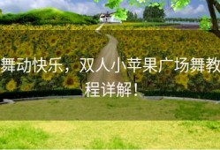 舞动快乐，双人小苹果广场舞教程详解！