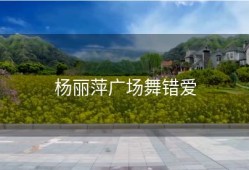 杨丽萍广场舞错爱