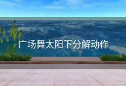 广场舞太阳下分解动作