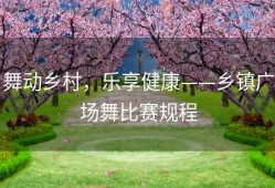 舞动乡村，乐享健康——乡镇广场舞比赛规程