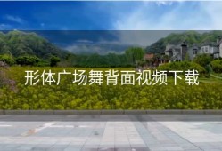 形体广场舞背面视频下载