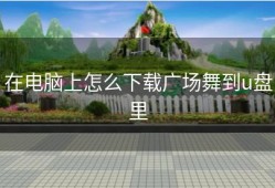 在电脑上怎么下载广场舞到u盘里