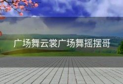 广场舞云裳广场舞摇摆哥