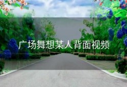 广场舞想某人背面视频