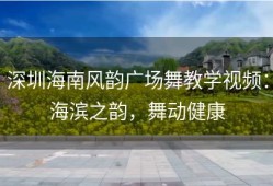 深圳海南风韵广场舞教学视频：海滨之韵，舞动健康