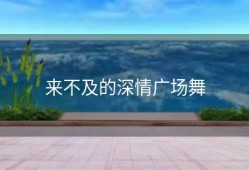 来不及的深情广场舞