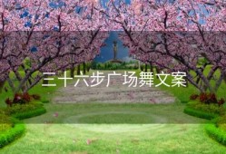 三十六步广场舞文案