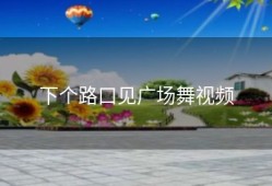 下个路口见广场舞视频