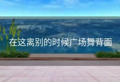 在这离别的时候广场舞背面