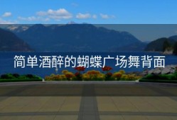 简单酒醉的蝴蝶广场舞背面