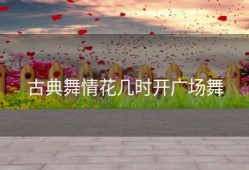 古典舞情花几时开广场舞
