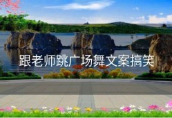 跟老师跳广场舞文案搞笑