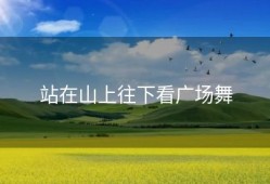 站在山上往下看广场舞