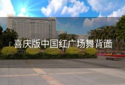 喜庆版中国红广场舞背面