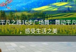 平凡之路16步广场舞：舞动平凡，感受生活之美