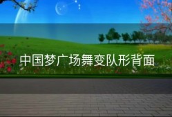 中国梦广场舞变队形背面