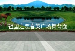 祖国之恋春英广场舞背面