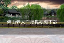 佛山老人广场舞视频下载