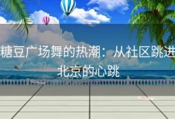 糖豆广场舞的热潮：从社区跳进北京的心跳