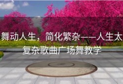 舞动人生，简化繁杂——人生太复杂歌曲广场舞教学