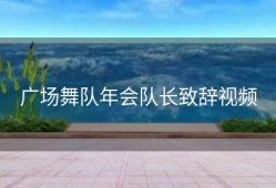 广场舞队年会队长致辞视频