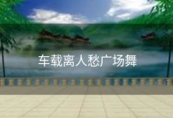 车载离人愁广场舞