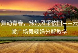 舞动青春，辣妈风采依旧——云裳广场舞辣妈分解教学