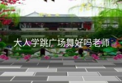 大人学跳广场舞好吗老师