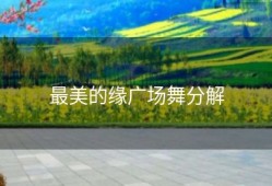 最美的缘广场舞分解