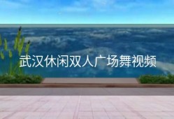 武汉休闲双人广场舞视频